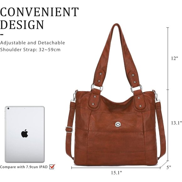 Hobo Purse Women Multi-Color Striped Leather Crossbody Shoulder Tote Bag - Picture 3 of 8